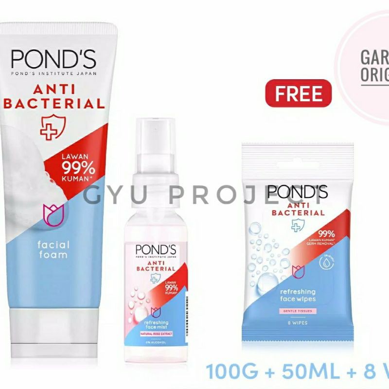 Jual Ponds Refreshing Face Mist 50ml Spray Wajah Tissue Antibacterial AlcoholFree Shopee