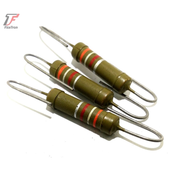 25 Résistances Carbone 3.9K Ohms 1/2 Watt - Tolérance 5% - Pour Circuits électroniques, Bricolage - 2