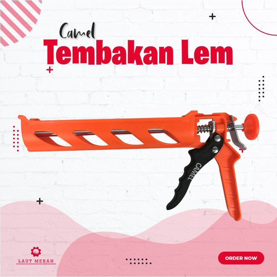 Jual Alat Tembak Sodokan Tembakan Lem Botol Silikon Gun Silicone Sealant Tabung Kaca Camel Pvc