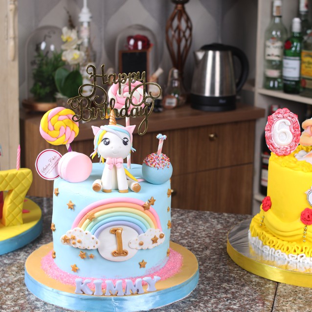Jual Kue Ulang Tahun Unicorn diameter 16 cm / MOHON BACA KETERANGAN ...