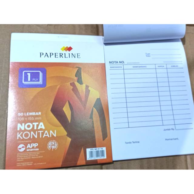 Jual Buku nota 1 ply kecil / nota rangkap 1 paperline | Shopee Indonesia