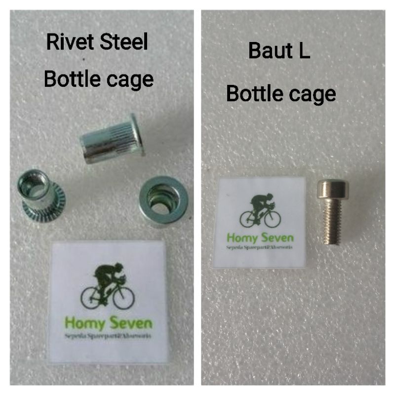 Jual Rivet steel tempat rak botol sepeda,rivet nut bottle cage,Baut Rak botol,baut Bottle cage
