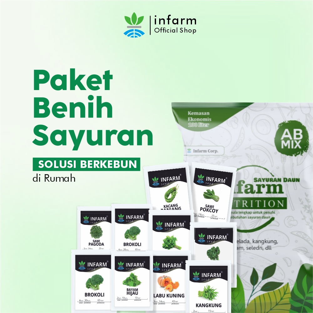 Jual INFARM - Paket Benih Sayuran Super 10 Macam Benih Sayur Dan Buah ...