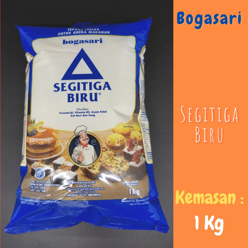 Jual Bogasari Tepung Segitiga Biru 1 Kg Tepung Protein Sedang Shopee Indonesia 