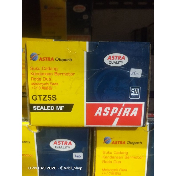 Jual Aki Aspira GTZ-5S Beat Vario Supra Revo Aki kering | Shopee Indonesia
