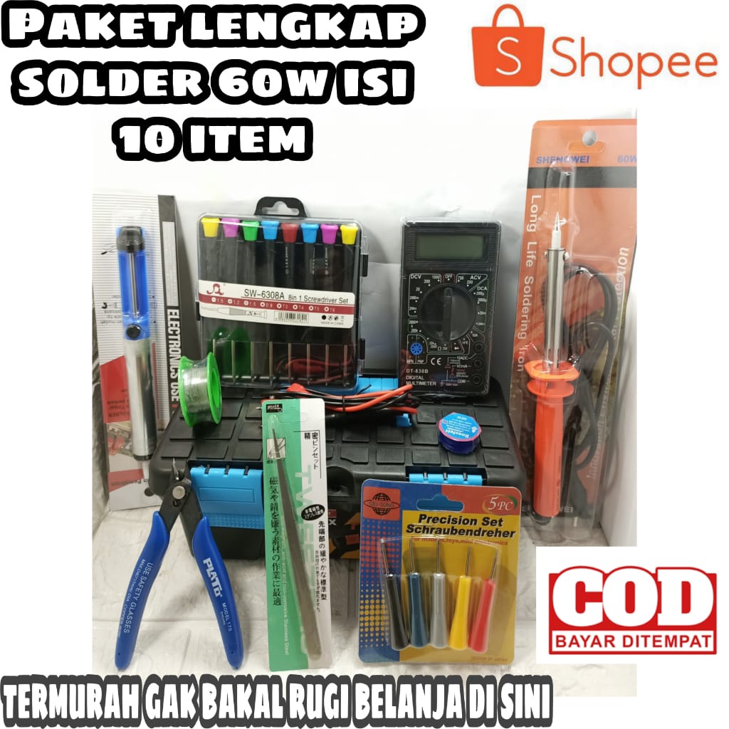 Jual Promo Solder Paket Terjun Lengkap Item Ready Cod Solder Listrik W Obenmg Hp Set