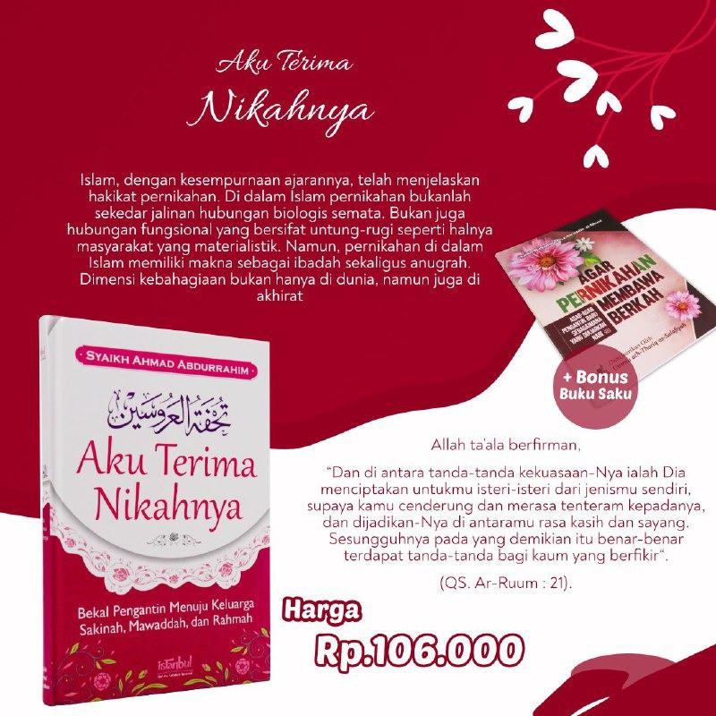 Jual Buku Aku Terima Nikahnya Shopee Indonesia