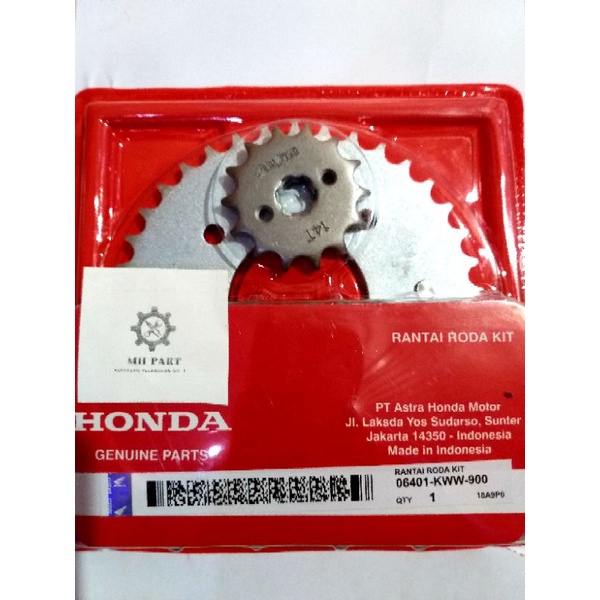 Jual GEAR SET GIR SET RANTAI ORI SUN STAR AHM BLADE 110 125 REVO ABSOLUTE REVO FIT REVO X