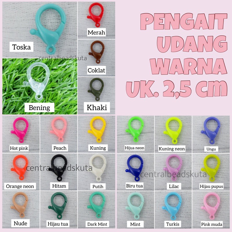 Jual Pcs Pengait Kokot Udang Warna Cm Shopee Indonesia