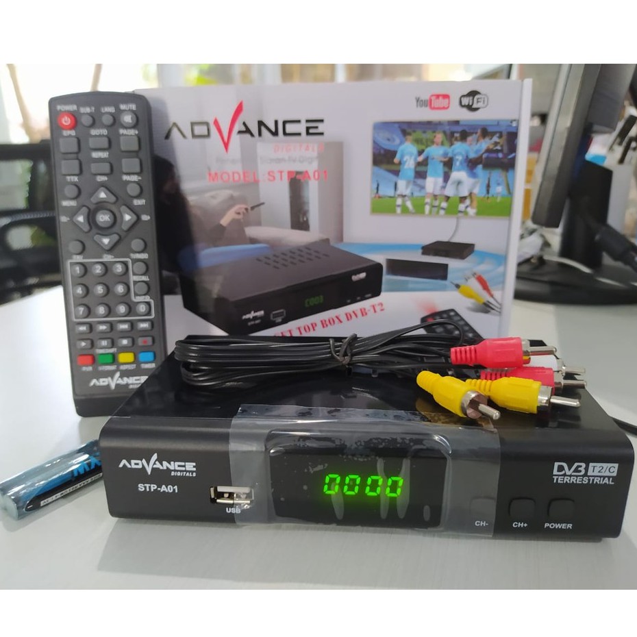 Jual Set Top Box Advance STP-A01 STP A02 STB Full HD Siaran TV Digital ...