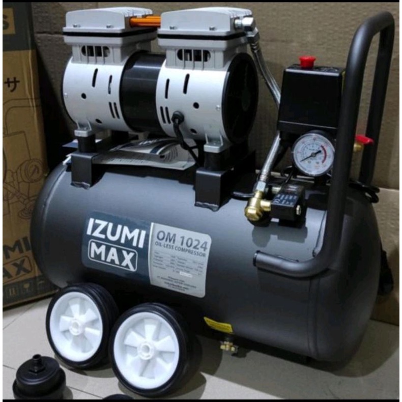 Jual Mesin Kompresor Angin Listrik Izumi Max Oilless Silent 1Hp 24L Om ...