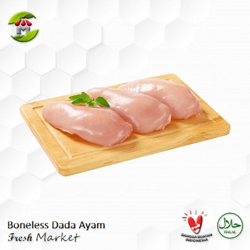 Jual [DEPOK] Boneless Fillet Dada Ayam Tanpa Kulit Pack 970gr - 1kg ...