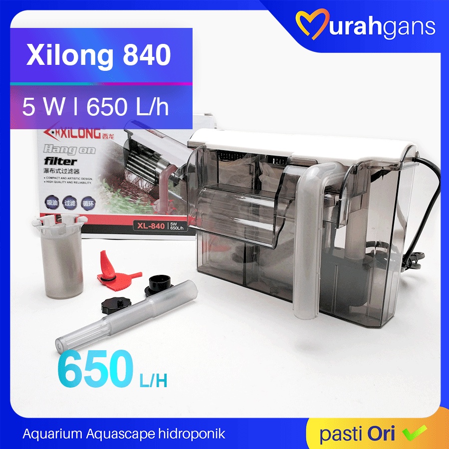 Jual FILTER GANTUNG AQUARIUM XILONG XL 840 HANG ON FILTER AQUASCAPE