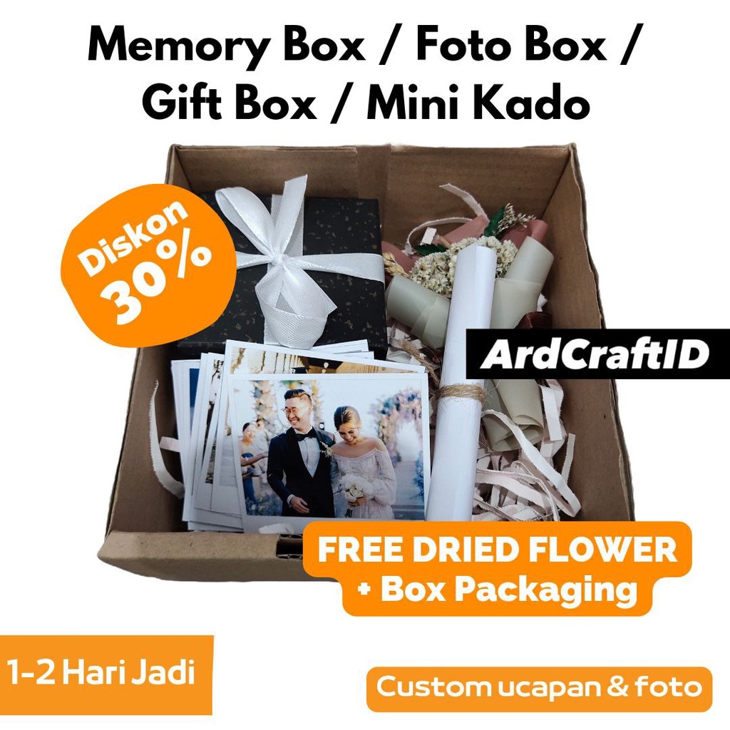 Jual Memory Box / Foto Box / Gift Box / Mini Kado [1-2 Hari Kerja ...