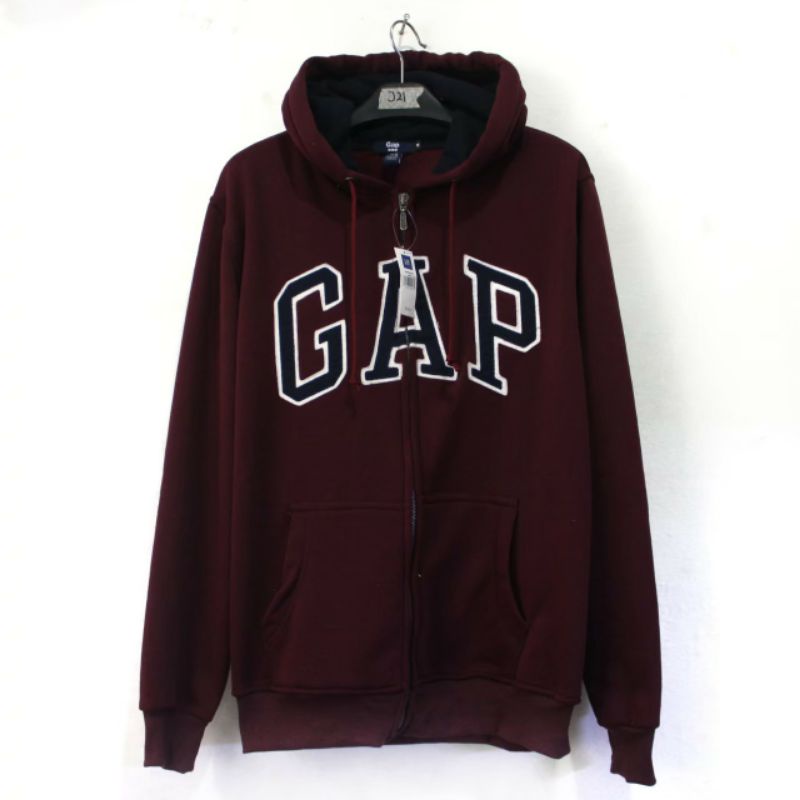 HOODIE ZIPPER GAP HITAM S-M-L-XL-XXL