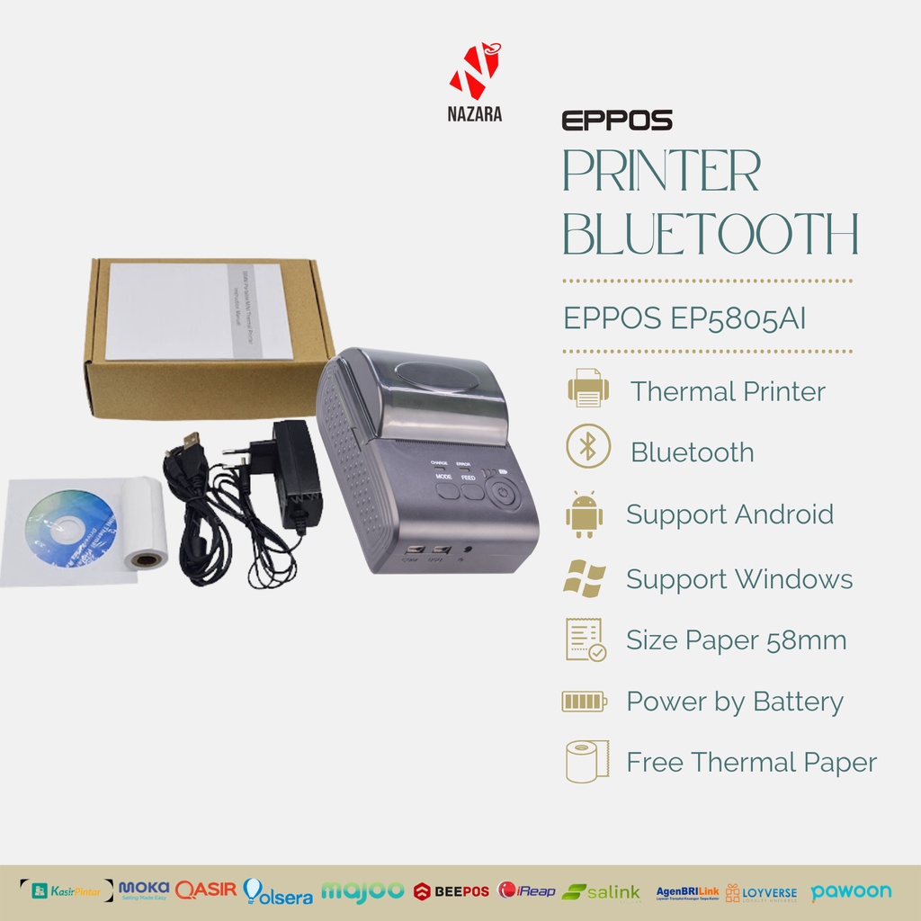 Jual Printer Bluetooth Thermal EPPOS EP5805AI Shopee Indonesia