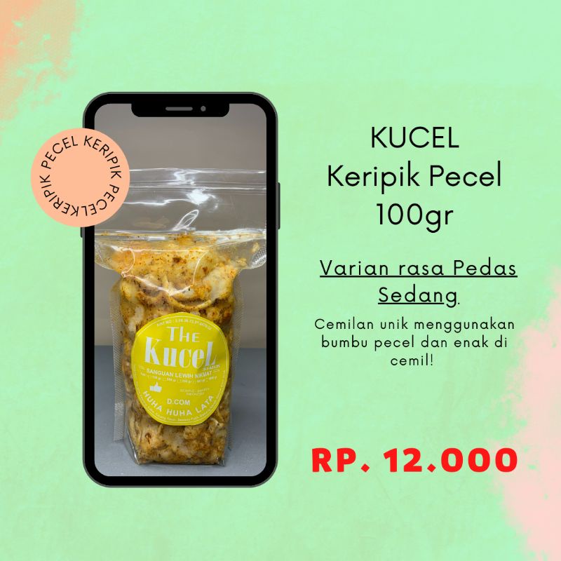 Jual KUCEL KERIPIK PECEL VARIAN PEDAS SEDANG CEMILAN 100 GR | CEMILAN ...