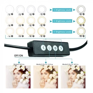 MIXIO 33CM Ring Light Selfie Led 13Inc LED Photo Studio Selfie Camera