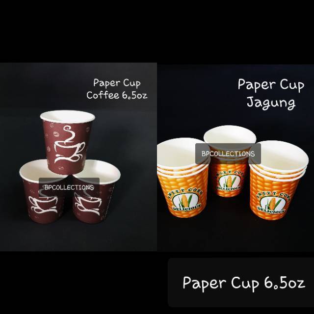 Jual 1 PAK 50pcs PAPER CUP 6.5oz GELAS KERTAS KOPI COFFEE JAGUNG SWEET ...