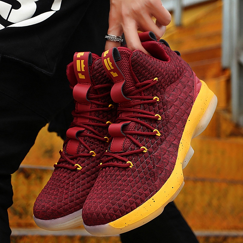 LeBron James sepatu basket top tinggi NBA sol karet non-slip size39-44
