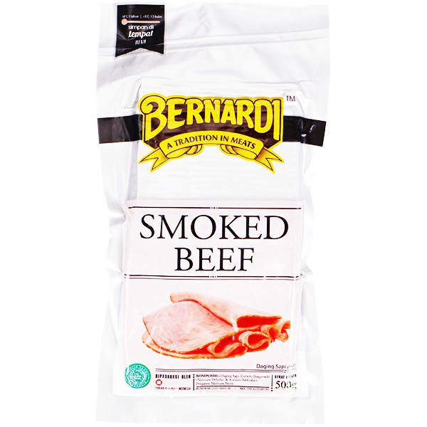 Jual BERNARDI SMOKED BEEF BLOCK 500 Gr (9914500102) | Shopee Indonesia