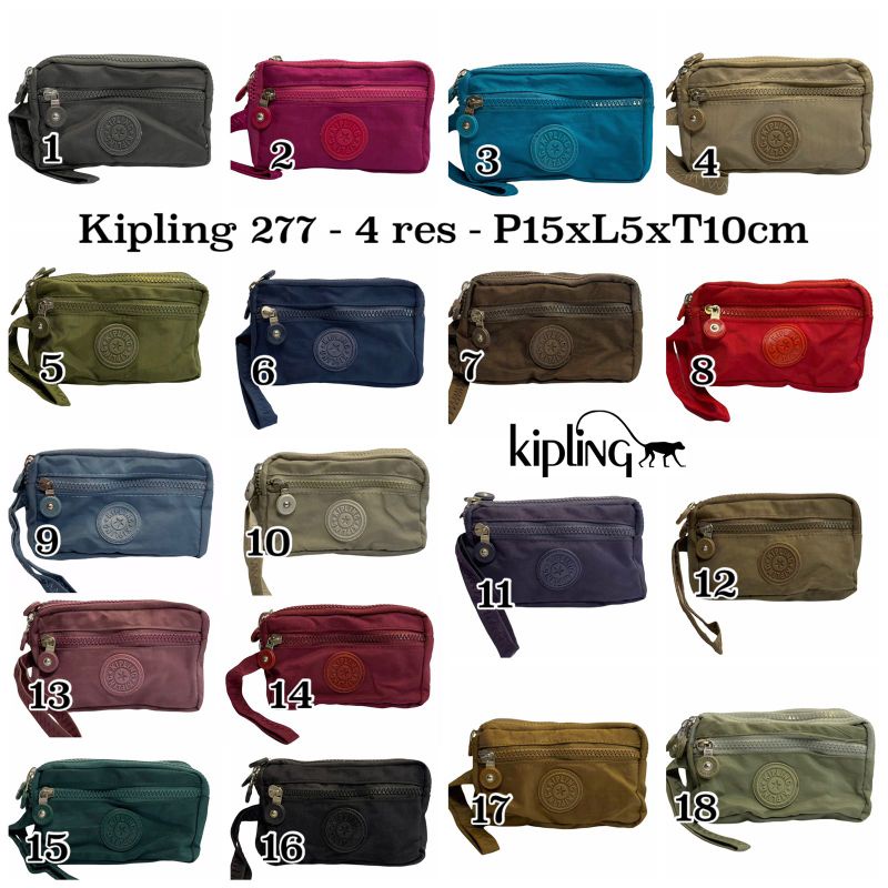 Jual KIPLING POUCH DOMPET TAS SLEMPANG WANITA - Dark Brown di