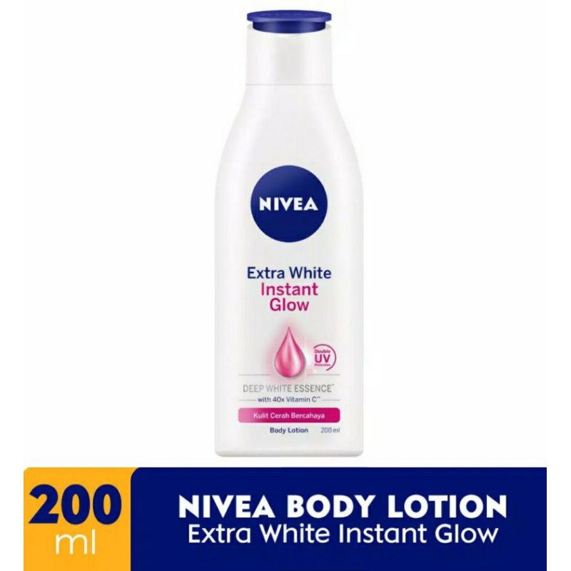 Jual Nivea Extra White Instant Glow Body Lotion 200 Ml Shopee Indonesia