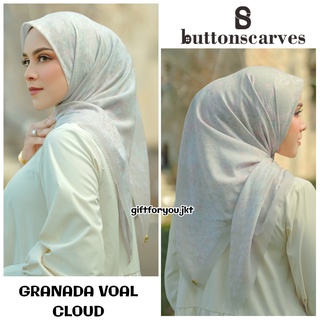 Jual Buttonscarves The Granada Voile Square Salmon Rose Original