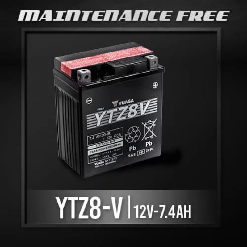 Jual AKI YUASA YTZ8V ORIGINAL UNTUK MOTOR XMAX X MAX R25 R 25 MT 25 CBR