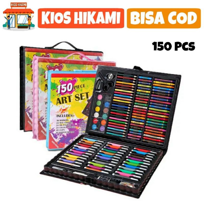 Jual Crayon Art Set 150 In 1 Peralatan Gambar Lukis Pensil Warna Alat ...