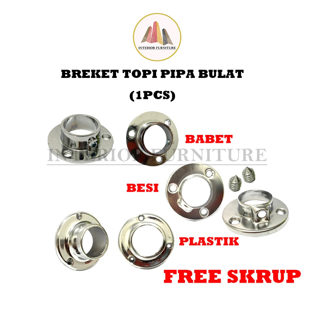 Jual Bracket Topi Braket Pipa Topi 1 25mm Sambungan Dop Pipa Bulat Stainless Shopee 1834