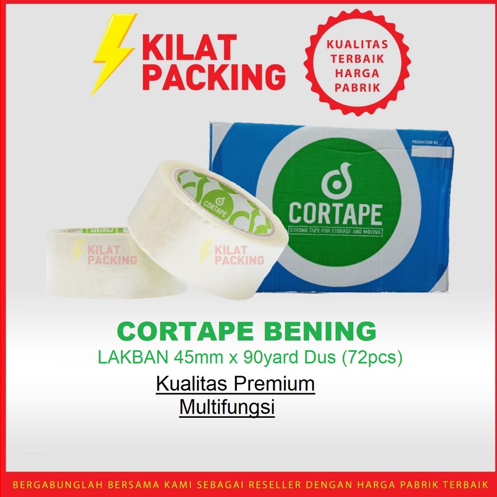 Jual Lakban Cortape Rusfet Plakban Isolasi Grosir Per Dus Kargo ...