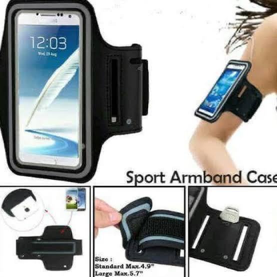 Jual Universal Sports ArmBand Arm Band Ukuran L 5.5 Inch Holder HP Di Lengan Tangan Jogging 5,5