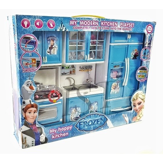 Jual Mainan Anak Modern Kitchen Set Frozen Besar 3 Baris | Shopee Indonesia