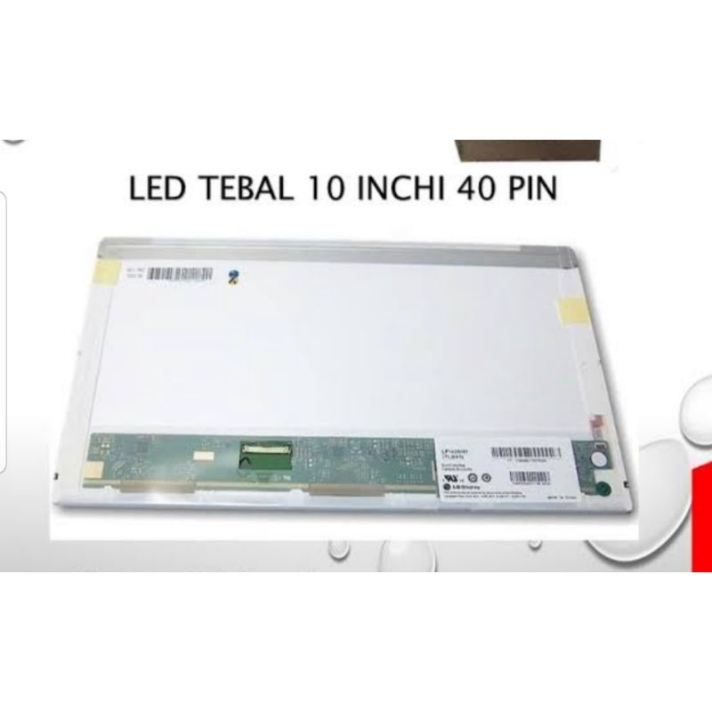 Jual Lcd led notebook 10 inch tebal original pin 40 support semua merk ...