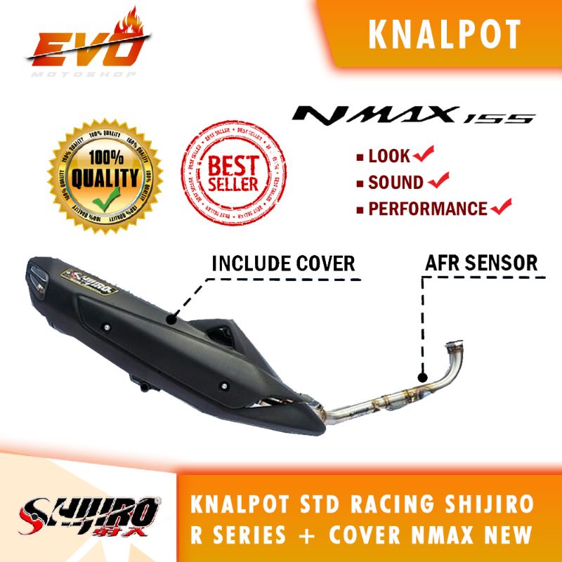 Jual KNALPOT NMAX NEW SHIJIRO STD RACING R SERIES | Shopee Indonesia