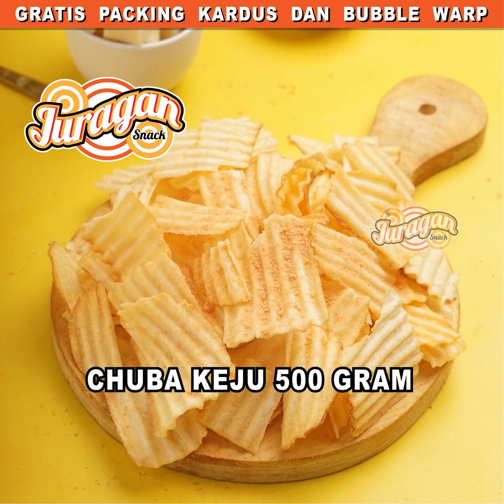 Jual Keripik Kripik Singkong Chuba Keju 500 Gram Snack Kiloan Makanan