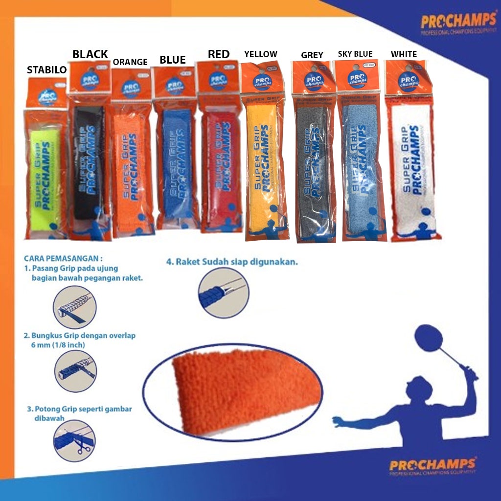 Jual Prochamps Towel Super Grip Badminton Original | Shopee Indonesia