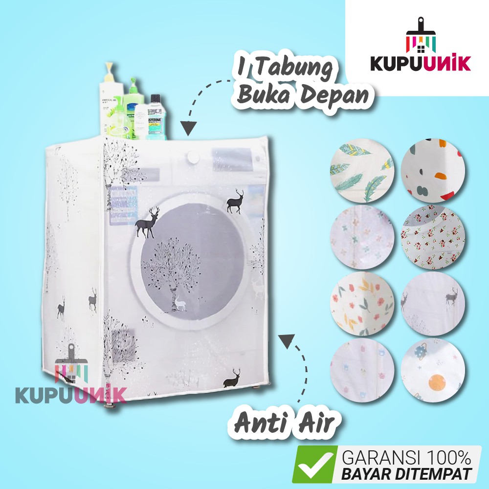 Jual Cover Mesin Cuci Pelindung Tutup Mesin Cuci Penutup Sarung Mesin Cuci Tabung Buka Depan