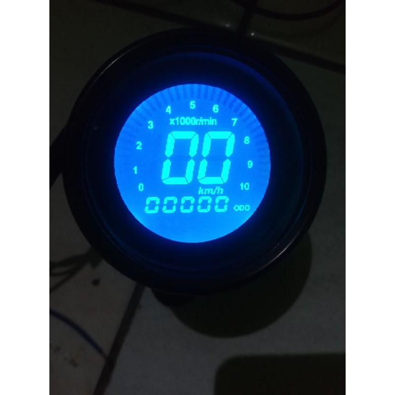 Jual Speedometer digital bulat spido universal rpm bensin indikator rx ...