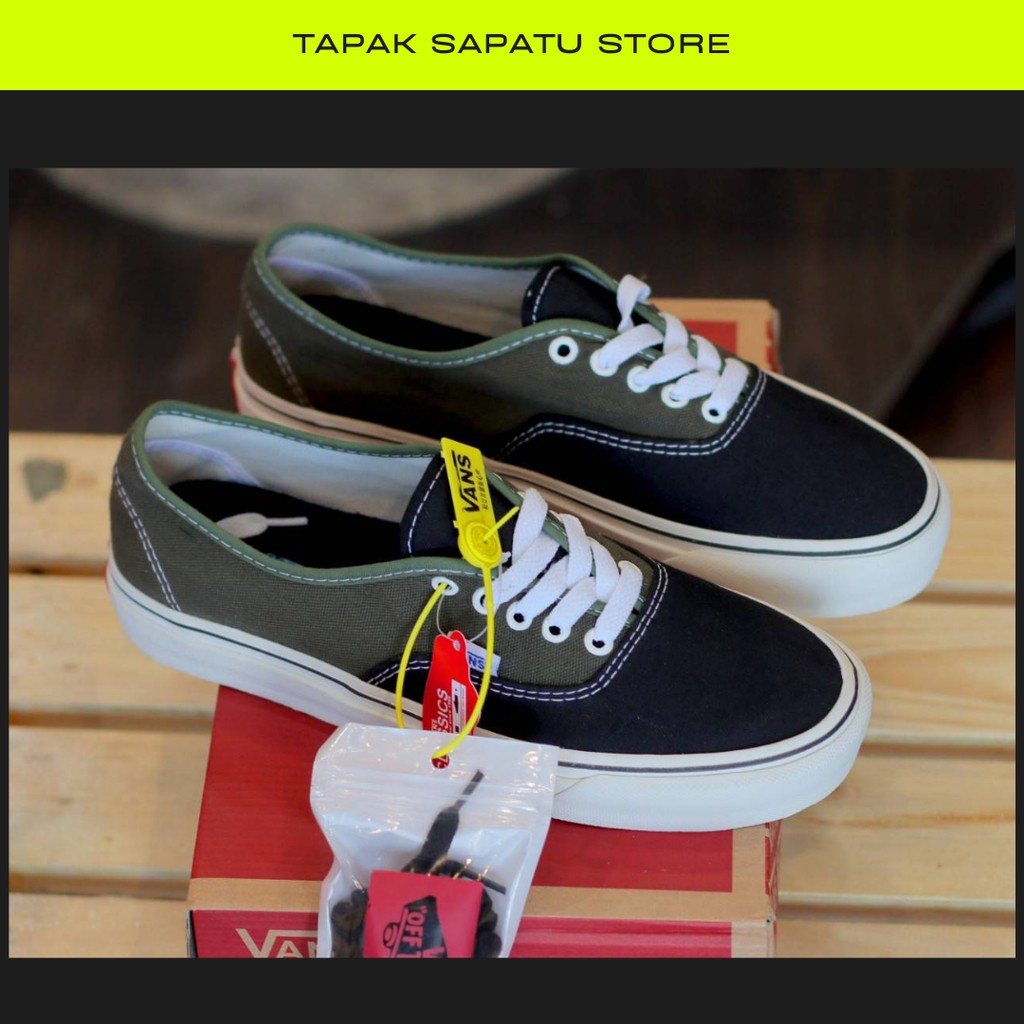 Vans authentic shop black army