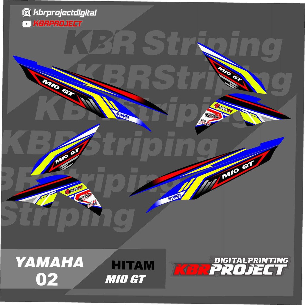 Jual (cod)Stiker Motor Mio GT Striping Variasi List Motif Racing Road ...