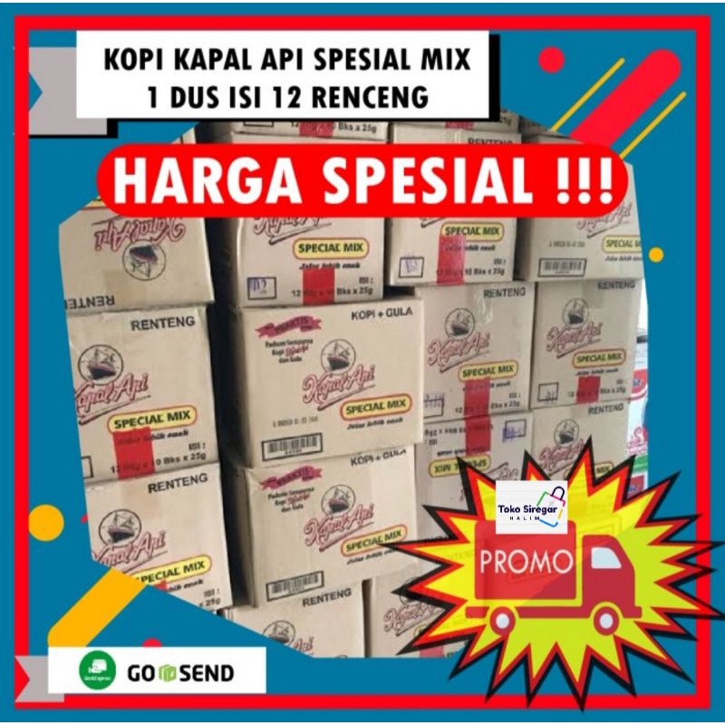 Jual Kopi Kapal Api Special Mix 1 Dus 12 Renceng Kopi Hitam + Gula