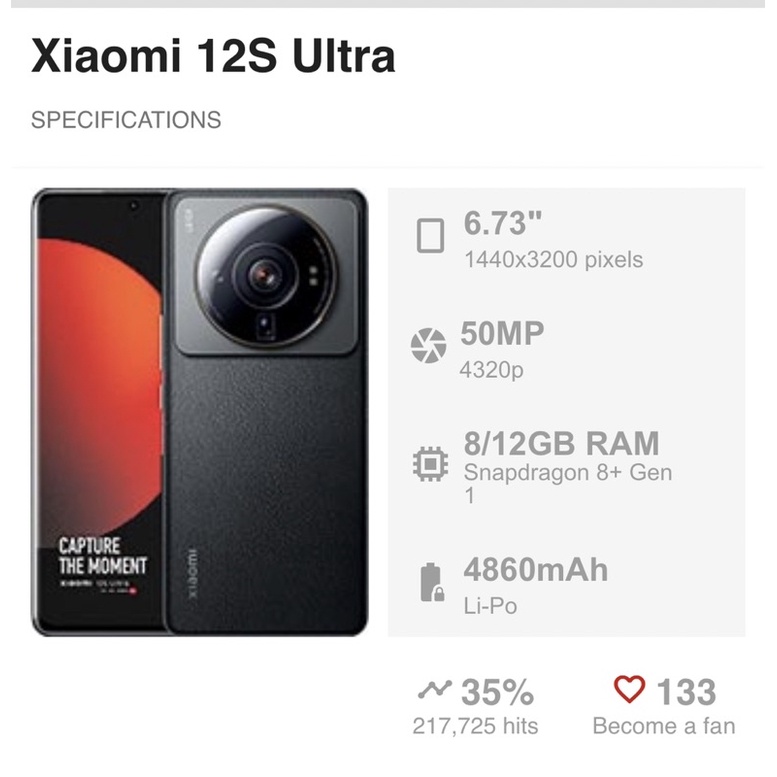 Jual Xiaomi 12s Ultra 5G 12GB 512GB Snapdragon8+ New Inter