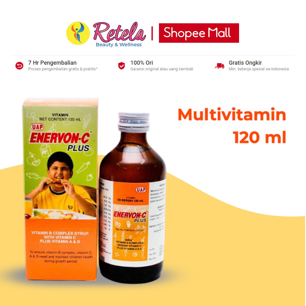 Jual Enervon C Plus Syrup 120 Ml Multivitamin / Vitamin C Shopee