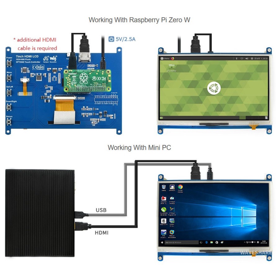 Jual LCD WAVESHARE 7