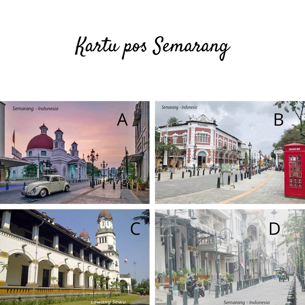 Jual MC- Kartu pos kartupos kota Semarang / Semarang city postcard ...