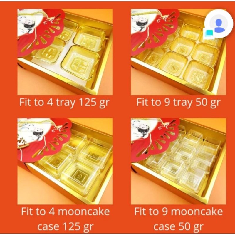 Jual Box 20x20cm Premium Box Mooncake 150gr isi 4 kue Box Mooncake 75gr ...