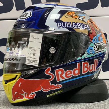 SHOEI x-14 MM93 B.C REDBULL付き XL（Jual 12.12 Helm fullface shoei 