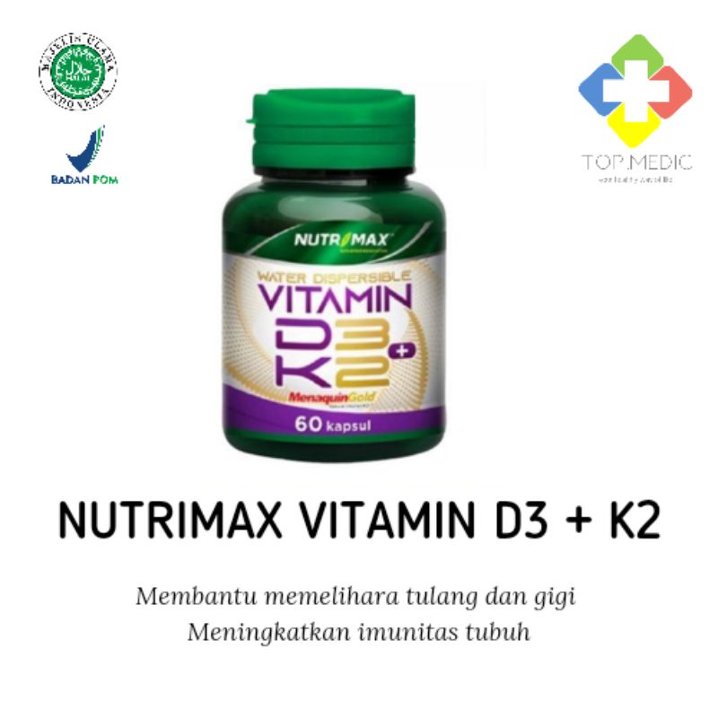 Jual Nutrimax Vitamin D3 + K2 ( isi 60 Kapsul ) Shopee Indonesia